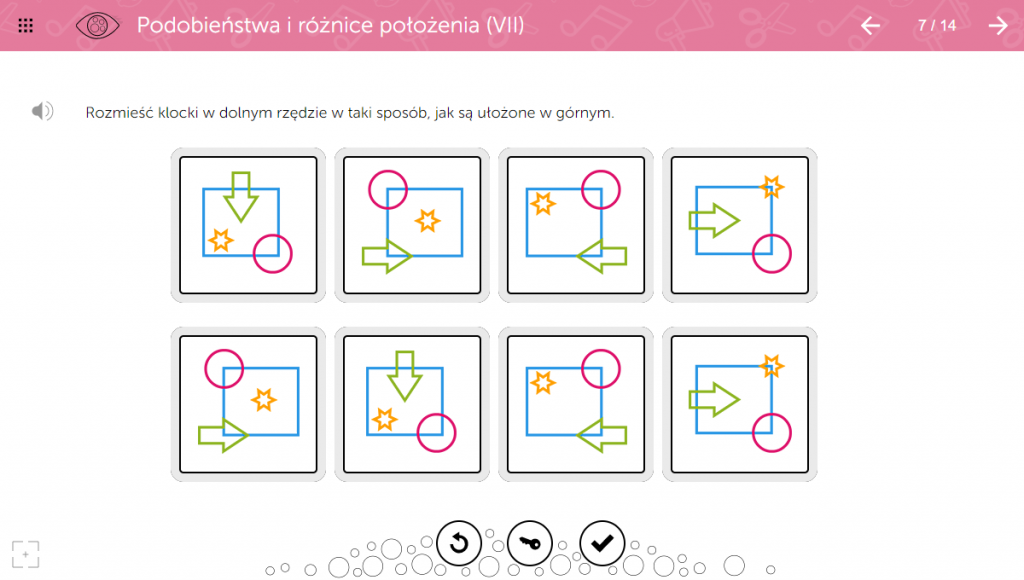 mtalent percepcja wzrokowa zrzut ekranu